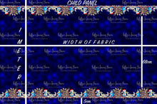 Load image into Gallery viewer, *BACK ORDER* Blue Dog Xmas DOUBLE Border (1 Meter) Panel Navy