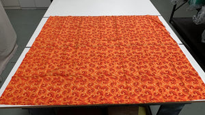 DESTASH Printed Dark Orange Tie Dye Cotton Woven