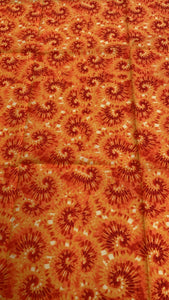 DESTASH Printed Dark Orange Tie Dye Cotton Woven