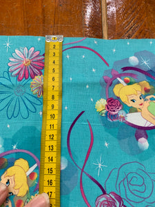 FLAWED! Licensed Tinkerbell Ribbons Cotton Woven 50cm Piece