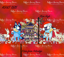Load image into Gallery viewer, *BACK ORDER* Blue Dog Xmas Double Border Red