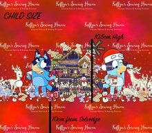 Load image into Gallery viewer, *BACK ORDER* Blue Dog Xmas Double Border Red