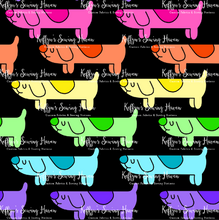 Load image into Gallery viewer, *BACK ORDER* Rainbow Sausage Dog Black