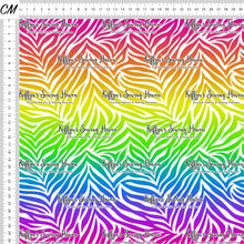 Load image into Gallery viewer, *BACK ORDER* Rainbow Zebra Print on White