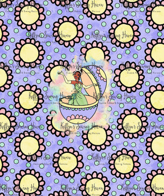 *BACK ORDER* Easter Frog Princess Flower Panels