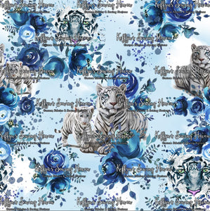 *BACK ORDER* White Tigers Blue Floral