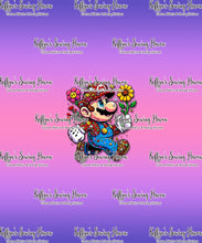 Load image into Gallery viewer, *BACK ORDER* Super Plumbers Floral &#39;Run&#39; ADULT Panel