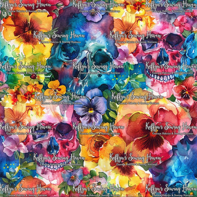 *BACK ORDER* Rainbow Floral Skulls