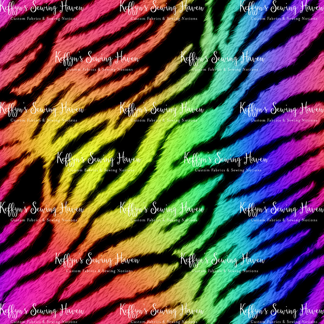 *BACK ORDER* Rainbow Zebra Fur