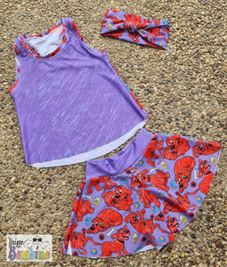 *BACK ORDER* Red Dog Purple Crayon Co-Ord