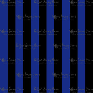 *BACK ORDER* Wednesday Blue/Black 2.5cm Wide Stripes