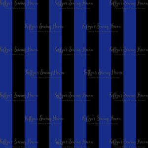 *BACK ORDER* Wednesday Blue/Black 2.5cm Wide Stripes
