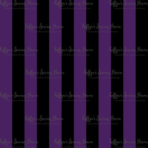 *BACK ORDER* Wednesday Purple/Black 2.5cm Wide Stripes