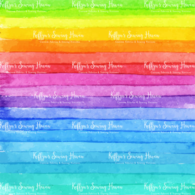 *BACK ORDER* Rainbow Water colour Stripes