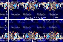 Load image into Gallery viewer, *BACK ORDER* Blue Dog Xmas DOUBLE Border (1 Meter) Panel Navy