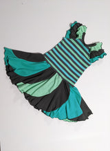 Load image into Gallery viewer, *BACK ORDER* Mad Cat Stripes 1.5cm Co-Ord Teal
