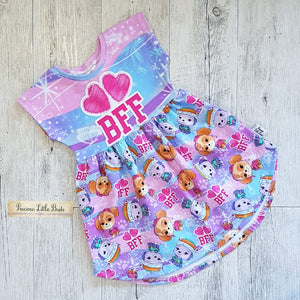 *BACK ORDER* Paws Pink 'BFF' Panels