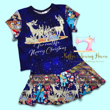 Load image into Gallery viewer, *BACK ORDER* Blue Dog Xmas Reindeer BIG KID Panels