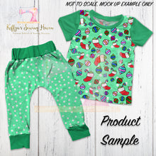 Load image into Gallery viewer, *BACK ORDER* Playful Pup Xmas Green Snow Co-Ord