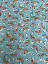 Load image into Gallery viewer, DESTASH David Textiles Inc Rainbows Blue Cotton Woven 91cm Piece