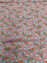 Load image into Gallery viewer, DESTASH David Textiles Inc Rainbows Pink Cotton Woven 95cm Piece