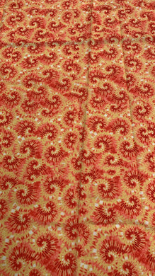 DESTASH Printed Orange Tie Dye Cotton Woven