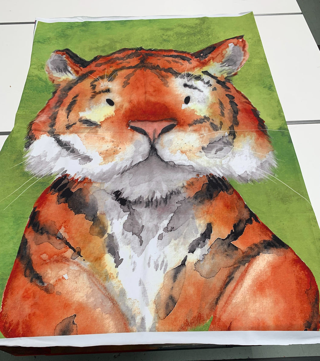 DESTASH AU Custom Tiger ADULT Panel Cotton Lycra 240gsm