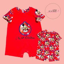 Load image into Gallery viewer, *BACK ORDER* Mouse Baubles Red Glitter &#39;My 1st Xmas&#39; Panels