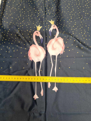 DESTASH Navy Floral Flamingo Spandex Large Panel