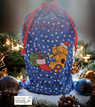 Load image into Gallery viewer, *BACK ORDER* Xmas Playful Pup Santa Sack Panels
