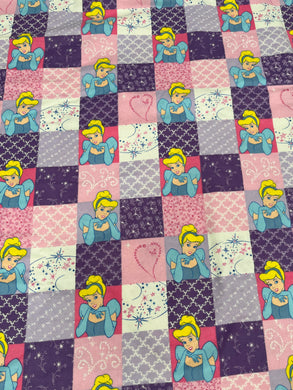 DESTASH Licenced Cinderella Flannelette 50cm