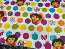 Load image into Gallery viewer, DESTASH Licenced Dora Large Polka Dots Cotton Woven