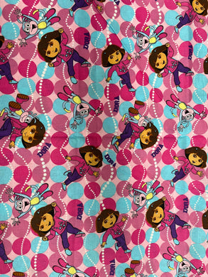 DESTASH Licenced Dora Polka Dots Cotton Woven