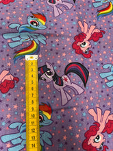 Load image into Gallery viewer, DESTASH Licensed MLP Purple Stars Cotton Woven 50cm