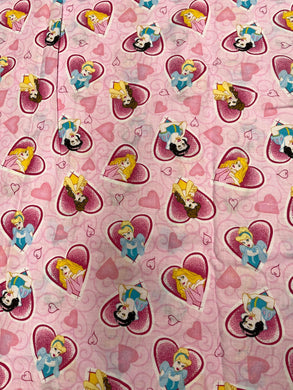 DESTASH Licensed Princess Hearts Cotton Woven 50cm
