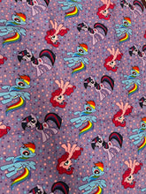 Load image into Gallery viewer, DESTASH Licensed MLP Purple Stars Cotton Woven 50cm