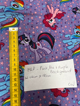 Load image into Gallery viewer, DESTASH Licensed MLP Purple Stars Cotton Woven 50cm
