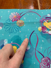 Load image into Gallery viewer, FLAWED! Licensed Tinkerbell Ribbons Cotton Woven 50cm Piece