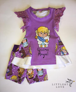 *BACK ORDER* Little Nativity Purple 'Angel' Panels