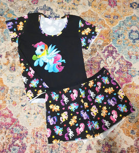 *BACK ORDER* Pony Mash Up CHILD Black Panels