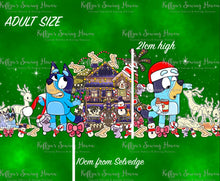 Load image into Gallery viewer, *BACK ORDER* Blue Dog Xmas Double Border Green