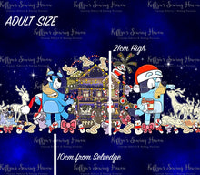 Load image into Gallery viewer, *BACK ORDER* Blue Dog Xmas Double Border Navy