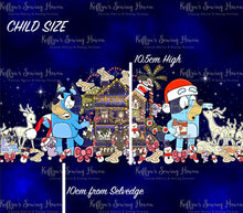 Load image into Gallery viewer, *BACK ORDER* Blue Dog Xmas Double Border Navy