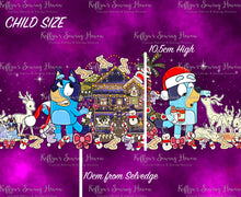 Load image into Gallery viewer, *BACK ORDER* Blue Dog Xmas Double Border Plum