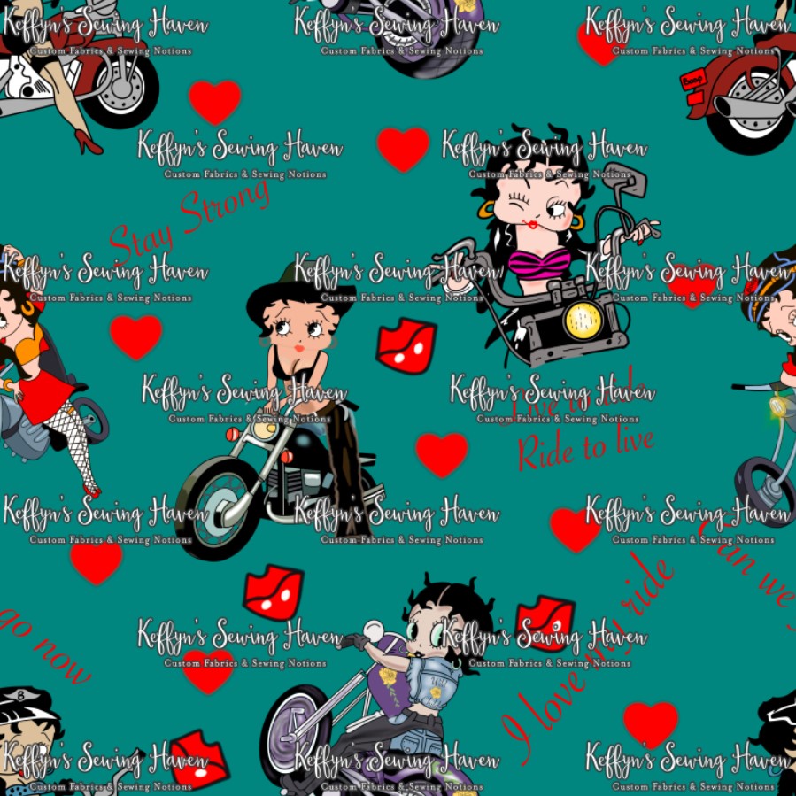 *BACK ORDER* Biker Boop Teal