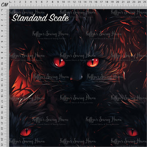 *BACK ORDER* Halloween Black and Red Cats Eyes