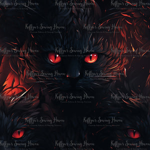 *BACK ORDER* Halloween Black and Red Cats Eyes