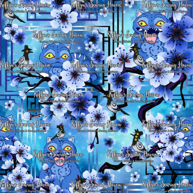 *BACK ORDER* K-Pop Blue Cats Floral
