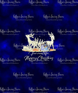 *BACK ORDER* Blue Dog Xmas Reindeer ADULT Panels