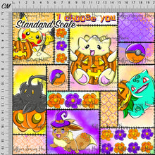 Load image into Gallery viewer, *BACK ORDER* Little Critters Halloween Floral Quilt Block